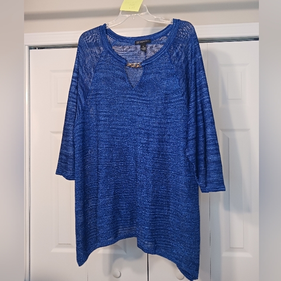 #37 3/$18 - INC Blue Long Sleeve Top Size 3X - Picture 1 of 4